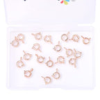 BEADIA Rose Gold Plated Spring Clasps Non Tarnish 6mm 20pcs for Jewelry Making Findings - color: Spring Clasps Rose Gold, size: 6mm