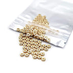 INSPIRELLE 100pcs Heishi Beads 4mm Long-Lasting Disc Brass Rondelle Spacer Beads Pale Gold Plated Flat Round Shape Jewelry Metal Spacers for Bracelet Necklace Jewelry Making - color: Pale Gold, size: 4mm