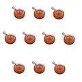 ZenRa 10-Piece Glass Dome Pendant Set with Wooden Base & Hollow Glass Cabochons (20mm Red Coffee) - size: 20mm Dome Red Coffee