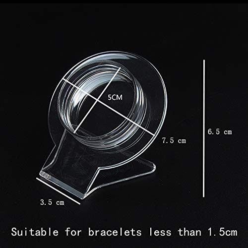 mollensiuer Jewelry Holder, 2 Pcs Clear Acrylic Bracelet Display Stand, Jewelry Organizer Rack, Transparent Shelf Shelves, Clear Jewelry Organizer