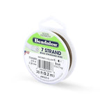 Beadalon 7 Strand Stainless Steel Bead Stringing Wire, 0.015 in / 0.38 mm, Bronze, 30 ft / 9.2 m - color: Bronze, style: .015 in / 0.38 mm , 30 ft / 9.2 m