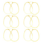 YAKRUNA 12PCS Large Oval Geometric Earring Hooks, 14k Genuine Gold Plated, Hypoallergenic, DIY Dangle Earrings - color: gold earring 4
