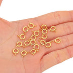 BEADIA 18K Gold Plated Spring Clasps Non Tarnish 7mm 20pcs for Jewelry Making Findings - color: Spring Clasps Gold, size: 7mm