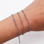INSPIRELLE 30 Foot Stainless Steel Curb Chains 3mm Tarnish Resistant Extender Chain for Bracelet Necklace Jewelry Making - color: Natural Color - 30 Foot