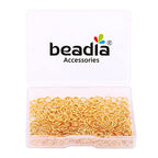 BEADIA 18K Gold Plated Jump Rings Non Tarnish 5mm 400pcs for Jewelry Making Findings - color: Gold, size: 0.7x5mm