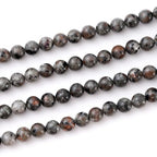 6mm 60pcs DIY Natural Flame Stone Yooperlite Beads Round Healing Crystal Gemstone Loose Beads for Jewelry Making Handmade Bracelet Necklace - color: Flame stone Yooperlite, size: 6mm