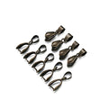 Fashewelry 200pcs Brass Pendant Pinch Bails Red Copper 8x5mm Inner Diameter Dangle Charm Clasp Clip for Top Drilled Bead Necklace Earring Jewelry Making Pin:0.9MM - color: Antique Bronze