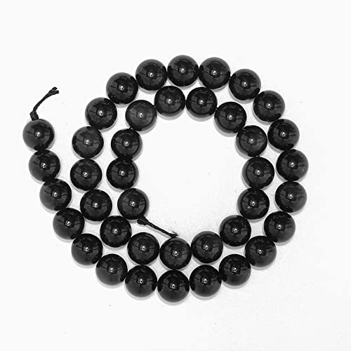 45pcs 8mm Natural Black Onyx Agate Gemstone Beads Energy Healing Crystal Round Loose Stone Beads for Jewelry Making, DIY Bracelets Necklaces - color: Black Onyx Agate, size: 8mm
