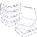 Jetec 6 Pieces Mini Plastic Clear Beads Storage Containers Box for Collecting Small Items, Beads, Jewelry, Business Cards, Game Pieces, Crafts (2.9 x 2.9 x 1 Inch) - size: 2.9 x 2.9 x 1 Inch