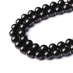90pcs 4mm AAAA Natural Black Tourmaline Gemstone Beads Round Loose Beads for Jewelry Making DIY Bracelet Necklace(Black Tourmaline, 4mm) - color: Black Tourmaline, size: 4mm