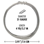 The Beadsmith Half-Round Craft Wire – Soft Temper Jewelry Wire, Titanium Color, 21 Gauge, 4 Yards - color: Titanium, size: 21 Gauge