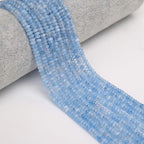 2 Strands (300PCs) Aquamarine Rondelle Beads, 2 * 4mm Gemstone Loose Spacer Abacus Disk Beads for DIY Bracelet Necklace Earrings Jewelry Making, Craft Supplies Beading Kit - color: Aquamarine, size: 2*4MM