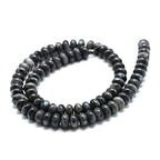 Cheriswelry 75pcs/Strand 8mm Rondelle Natural Labradorite Stone Beads Gemstone Loose Spacer Abacue Beads Charms for DIY Craft Earring Bracelet Necklace Jewelry Making Supplies - color: Natural Labradorite*3