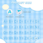 Looconi 1400pcs Blue Acrylic Letter Alphabet Beads 7x4mm and Heart Star Beads for Jewelry Making - color: BlueLetter