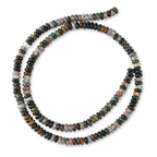 170pcs 4x2mm Natural Indian Agate Disk Rondelle Spacer Semi Precious Gemstone Loose Stone Beads for Jewelry Making 15 Inch - color: Indian Agate