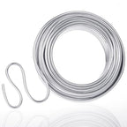 Aluminum Wire, Anezus 9 Gauge Bendable Metal Armature Aluminum Craft Wire for Wreath Making Beading Floral (Silver, 3 mm, 50 Feet/15m) - style: Silver