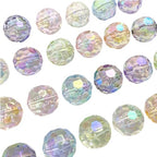 16mm Acrylic Beads UV Transparent Colorful Bead 95pcs Clear Football Beads for DIY Handmade Bracelets Necklaces Phone Chains Jewelry Making Craft Supplies(uv Transparent) - color: uv transparent