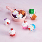 Cheriswelry Cup Cake Resin Pendants Lovely Food Sweet Dessert Dangle Charms Links Hanging Ornament with Metal Loop Fruit Pendants for Key Chains Bracelet Necklace Jewelry Making - color: Mixed Color Cup Cake
