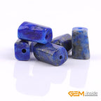GEM-Inside 35Pcs 5x10mm Natural Blue Lapis Lazuli Stone Gemstone Faceted Freeform Tube Column Chakra Beads for Jewelry Making Full 15" Strand Power Energy Healing Stone - color: Blue Lapis Lazuli/5x10mm