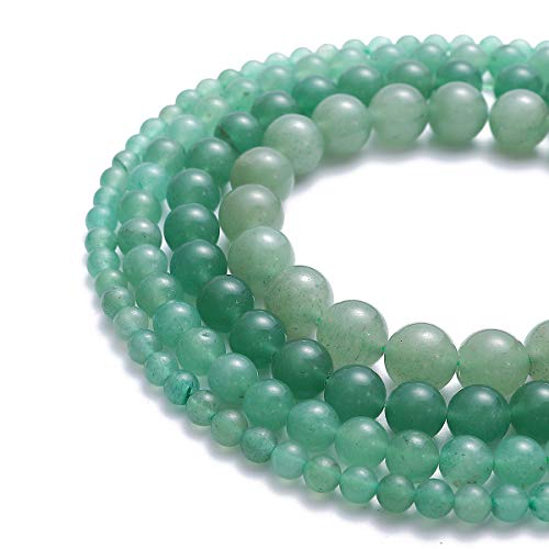 BEADIA Natural Green Aventurine Jade Stone Round Loose Semi Gemstone Beads for Jewelry Making 12MM 32PCS - color: Green Aventurine Jade, size: 12mm