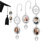 Custom Memorial Graduation Tassel Photo Charm with Angel Wings Personalized Memory Tassel for Grad Cap 2026 Memorial Gifts for Grad Graduation Hat Charm Decor