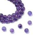 AD Beads Natural Gemstone Round Loose Beads 15" for Bracelet Necklace Earrings Jwelery Making Crafts DIY (4mm, Purple Amethyst) - color: Purple Amethyst, size: 4mm