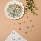 45pcs 8mm Natural Amazonite Gemstone Beads Energy Healing Crystal Round Loose Stone Beads for Jewelry Making, DIY Bracelets Necklaces - color: Amazonite, size: 8mm