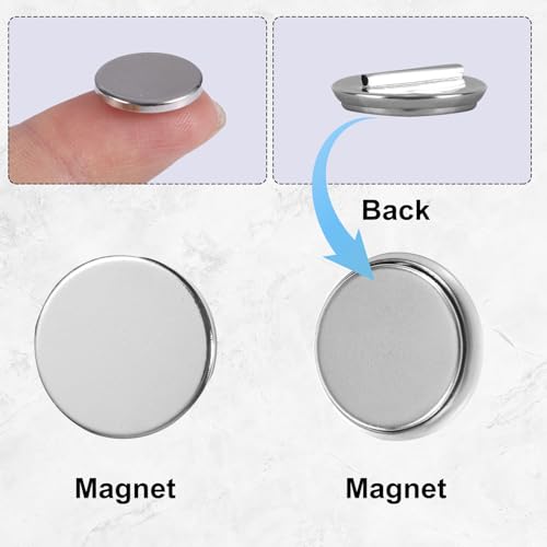 4 Pairs Mini Magnetic Pin Brooch Converters, Magnetic Clasps for Clothing Metal Pin Backs Almost Invisible Magnet Pin Converter for Hijab Scarf Shawls Thin Fabric