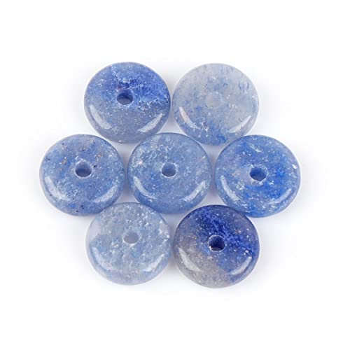 JOE FOREMAN 2x6mm Natural Blue Aventurine Jade Semi-Gemstone Heishi Disc Rondelle Spacer Beads for Jewelry Making Full 15" Strand Energy Stone Healing Power Crystal - color: Blue Aventurine Jade
