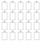 Oubaka 50pcs Open Bezels for Resin,Rectangle Hollow Bezel Pendants Open Frame Pendant Open Back Bezel Pendant Resin Craft Bezels for Earrings,Necklace,Bracelet,Pressed Flower,DIY Craft(White K) - color: White K;Rectangle;Style B