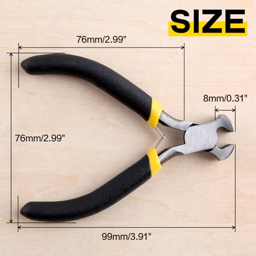 SPEEDWOX End Cutting Pliers Mini End Nippers 4 Inches Mini End Cutters Micro End Cutting Nippers Small Wire Cutter with Spring Fine Precision Professional Beading Tools for Pulling Nails Brads - size: End Nippers
