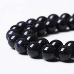 90PCS 4mm Starry Blue Sandstone Gemstone Beads Beads Natural Stone Round Loose Beads for Jewelry Making DIY Bracelet Necklace 15" Inch(Blue Sandstone, 4mm) - color: Blue Sandstone, size: 4mm