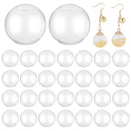 PH PandaHall 30pcs Mini Glass Globes, 0.78inch Small Glass Bottles Orbs Balls Wish Ball Charms Spheres UV Planet Crystal Craft Balls for UV Resin Dice Pendant Charms Earring Making - size: 0.78inch