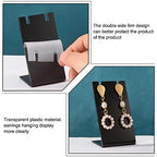 PH PandaHall 10pcs Acrylic Earring Holder Black Earring Display Stands L-shape Ear Organizer Dangling Earring Stands for Earring Necklace Jewelry Shows Retail Photography Props, 1.7x1.4x3 inch - color: Black