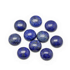 Fashewelry 50Pcs Natural Lapis Lazuli Cabochon Stone Half Round Beads 8mm Flat Back Gemstone Chakra Healing Crystal Dome Cover Cabs for Jewelry Making - color: 5-Dyed Lapis Lazuli, size: 8x4mm