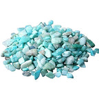 Natural 500 pcs Amazonite No Hole Undrilled Irregular Chip Gemstone Beads Rock Gravel Crystal Tumble Minerals Gravel Specimen Energy Decorative Stone Fish Tank Stone - color: Amazonite