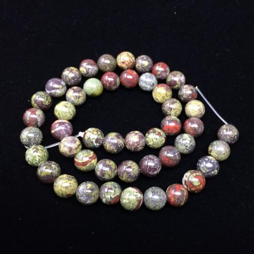 90pcs Adabele Natural Dragon Blood Jasper Healing Gemstone 4mm (0.16 inch) Small Round Beads Gem Stone Spacer for Craft Jewelry Making GF30-4 - color: Dragon Blood Jasper, size: 4mm (90pcs/1 Strand)