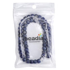 BEADIA Natural Blue Sodalite Flat Cut Round Drum Stone 8mmx7mm Loose Semi Gemstone Beads for Jewelry Making 38cm - color: Blue Sodalite