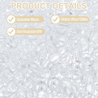 MECCANIXITY 15/0 11/0 8/0 6/0 Glass Seed Beads 1.5mm/2mm/3mm/4mm Loose Seed Beads for Jewelry Earring Bracelet Craft Making, 5888PCS, Clear White - color: Clear White