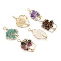 QSLLER 5pcs Natural Stone Pendants,Irregular Shape Natural Semi-Precious Stones Pendant Charms（20-40mm） for DIY Jewelry Making Necklace Bracelet