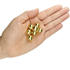 90 Round Gold Acrylic Beads 14mm Diameter with 2.4mm Hole for Crafts - color: Gold, size: 14mm