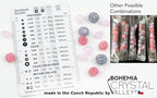 Bracelet Making kit with Czech Glass Beads & TOHO Japanese Rocailles, 2pc Memory Wire and crimps for begginers - Easy & Fast to do (Butterflies Purple Pink)