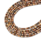 170pcs 4x2mm Natural Crazy Lace Agate Disk Rondelle Spacer Semi Precious Gemstone Loose Stone Beads for Jewelry Making 15 Inch - color: Crazy Lace Agate