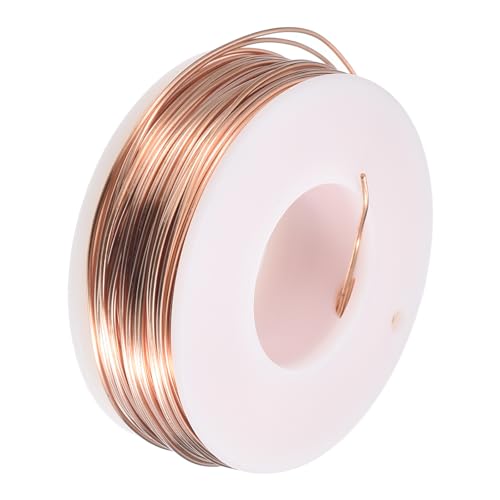 uxcell Soft Copper Wire (20 Gauge, 108 FT), 99.9% Pure Bare Copper Wire 0.8mm Solid Craft Wire for DIY Crafting Gardening Decoration (33Meter) - size: 20 Gauge x 108 FT