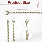HARFINGTON 20 Pack 18 Inch Necklace Chains Bulk 3.2mm Bronze Plated Cable Chains with Lobster Clasps for Jewelry Making - color: Bronze, size: 18 Inch x 3.2mm