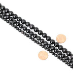 60PCS 6mm Natural Black Obsidian Gemstone Round Loose Beads Crystal Energy Stone Healing Power for DIY Jewelry Making 1 Strand 15" - color: Black Obsidian, size: 6mm