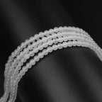 MJDCB 225pcs Natural Small Stone Beads 3mm White Jade Round Smooth Loose Gemstone Bead for Jewelry Making Bracelets Earrings Necklaces Accessories - color: White Jade