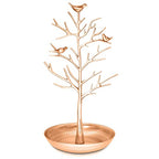 INVIKTUS Silver Birds Tree Jewelry Stand Display Earring Necklace Holder Organizer Rack Tower - color: antique bronze