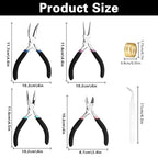 4 Pack Jewelry Making Pliers Tools Set, Jewelry Pliers with Needle Nose, Round Nose Pliers,Crafts Matte Handle - style: 4pcs - Black