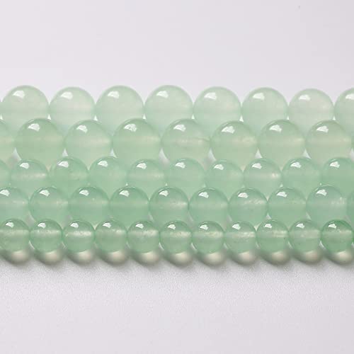4mm 90pcs Natural Green Jade Chalcedony Beads Energy Healing Power Stone Beads for Jewelry Making Round Loose Beads DIY Bracelet 15" (Green Jade, 4mm) - color: Green Jade, size: 4mm